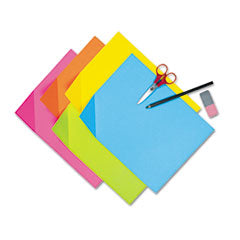 Pacon® Colorwave Super Bright Tagboard, 9 x 12, Blue, Orange, Yellow, 100 Sheets/Pack