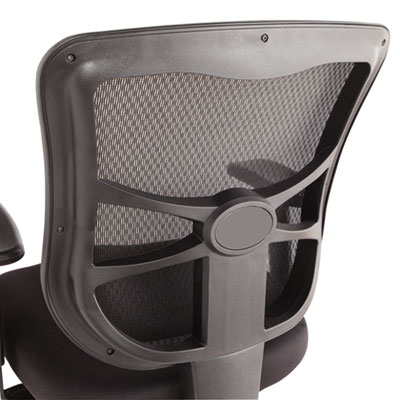 Alera® Alera EB-W Series Pivot Arm Multifunction Mesh Chair, Supports 275 lb, 18.62" to 22.32" Seat, Black Seat/Back, Aluminum Base