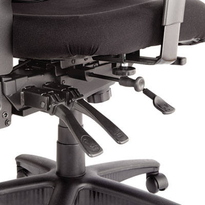 Alera® Alera EB-W Series Pivot Arm Multifunction Mesh Chair, Supports 275 lb, 18.62" to 22.32" Seat, Black Seat/Back, Aluminum Base