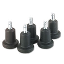 Switch Master Caster® High Profile Bell Glides, Grip Ring Type B Stem, 2.19&quot; x 2.31&quot; Glide, Matte Black, 5/Set 2 image