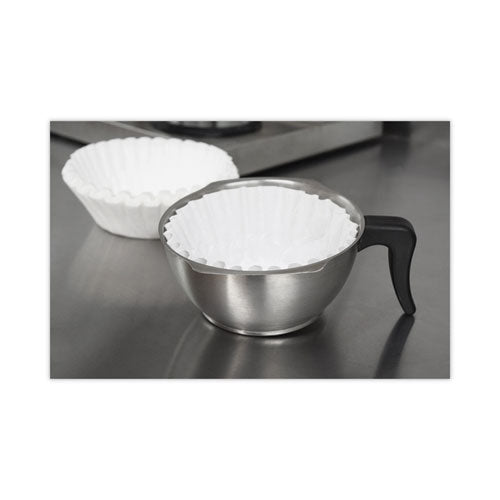 Coffee Pro Basket Filters for Drip Coffeemakers, 10 to 12 Cup Size, White, 200/Pack
