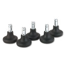 Switch Master Caster® Low Profile Bell Glides, Grip Ring Type B Stem, 2&quot; x 1.38&quot; Glide, Matte Black, 5/Set 2 image